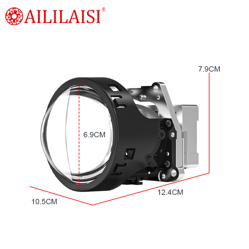 Aililaisi High Power LED Laser Headlight Spotlight Dual Lights 3Inch Bifocal Automobile Modification for Honda Jazz Ford Toyota