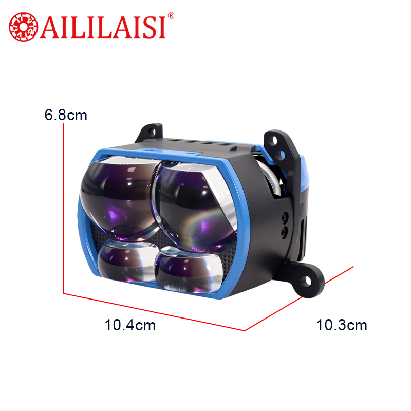 3 Inch Four Lenses Dual Laser Headlights Dragon BallsShort Cross Border Factory Bi LED Bifocal Dragon Ball 90W 4 Lens Hi/lo Beam