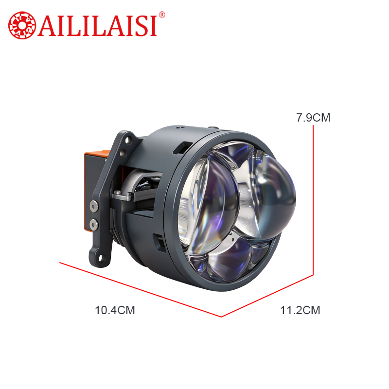3Lens Bi-LED Projector Headlight Universal Lens for Car Retrofit Triple Cup Bi-Xenon Projector High Low Beam Auto Conversion Kit