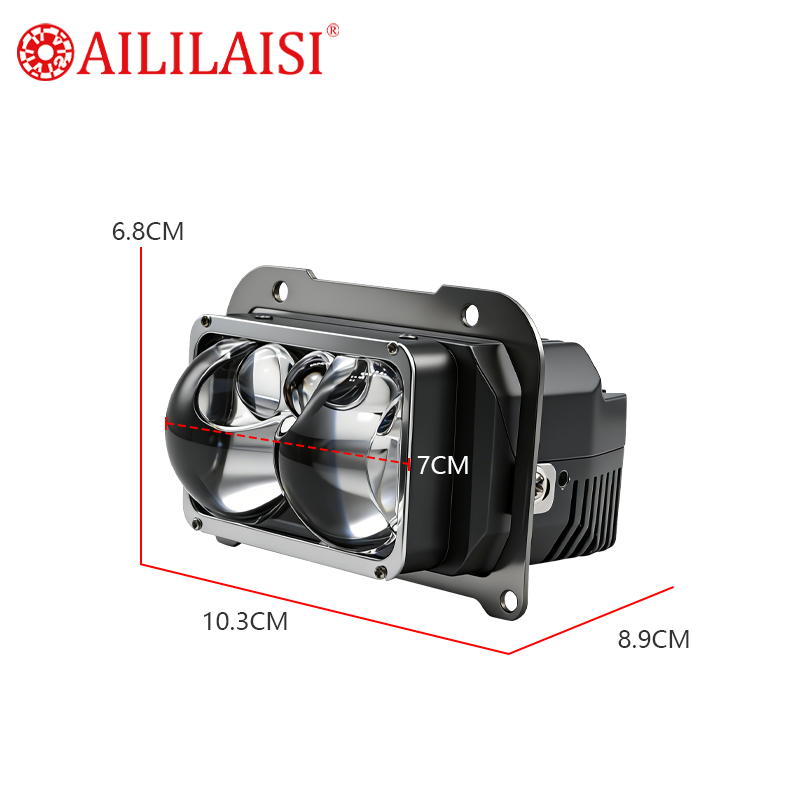 Dual Lens BI LED Offroad Light High Power Waterproof Driving Fog Lights Universal Fit Cooling Fan Auxiliary for Truck SUV Jeep