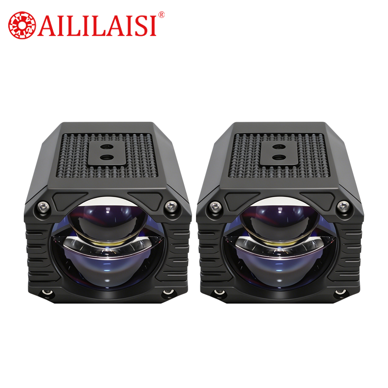 Factory Single Direct Projector Lens Dual Light LED Spotlight Motorcycle Car Auxiliary Fog Driving Work Light for Car Truck SUV
