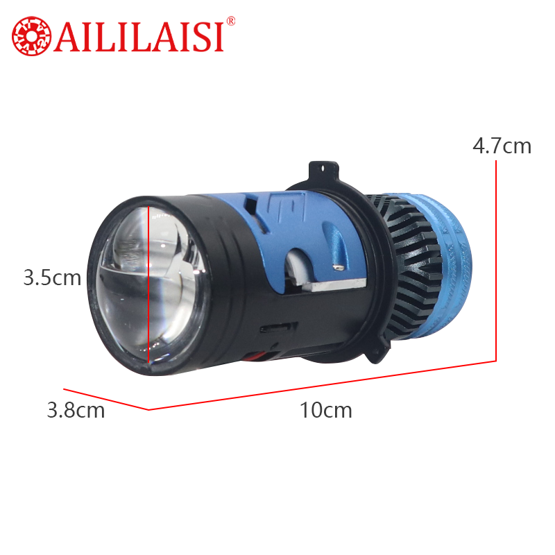 Universal H4 Bi-LED Mini Projector Lens Headlight 50W Low 70W High Beam Retrofit LED Bulb for Cars and Motorcycles Easy Fit Kit