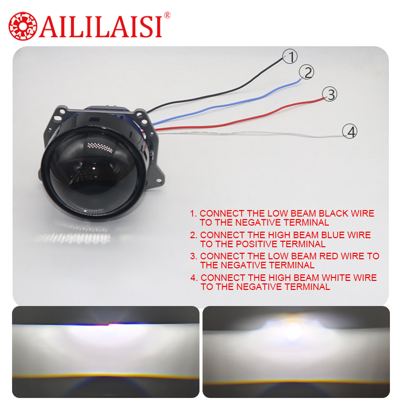 New 3Inch Super Bright Laser Bi-LED Projector Lens Automobile Headlight Modification with Steering Auxiliary Cornering Light Car