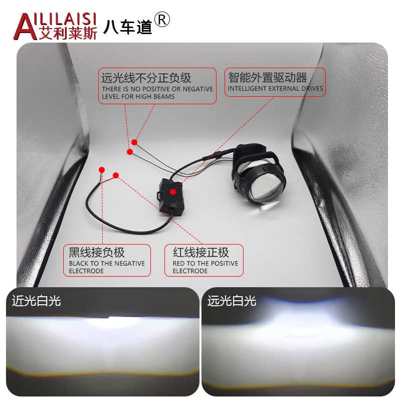 CY-5（WL）-Bi-Led Head Lamp High Low Beam Universal 2.5Inch Dual Lens Headlights With Power 130W Cannon Super Brightness Car