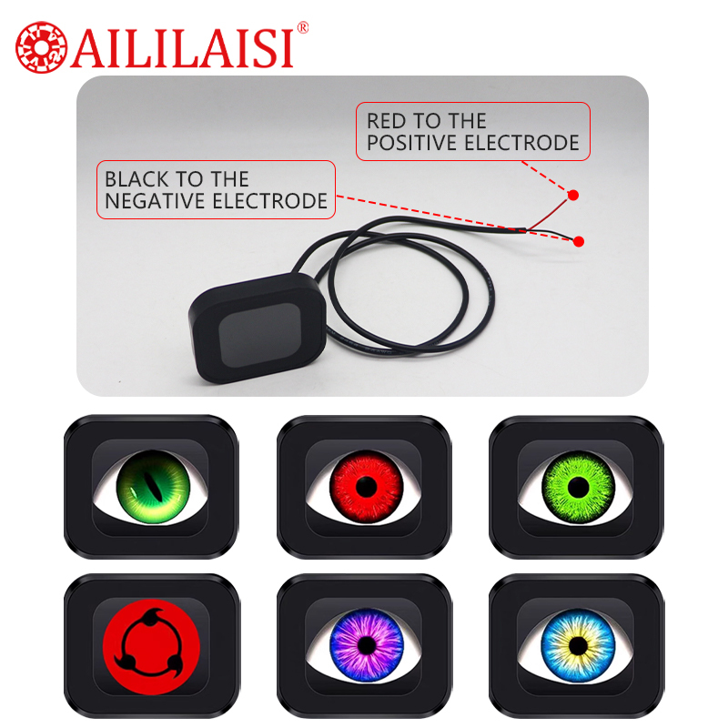Electric Motorcycle Modified Eagle Eye Devil Eye Light Dynamic LED sharingan Eye Blinking Light Decorative Lens Light Remote