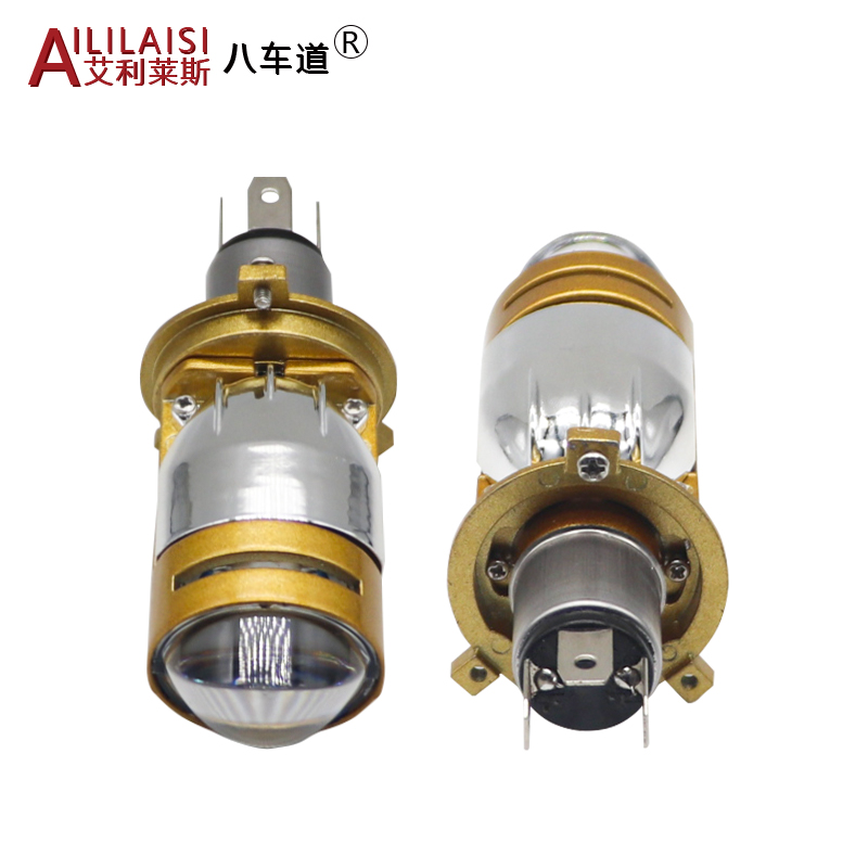 New Design Motorcycle car LED Headlight H4 High Low Beam Bi Projector Lens 40W bulb 4000lm 5700K Moto Retrofit Mini Auto Hi Lo