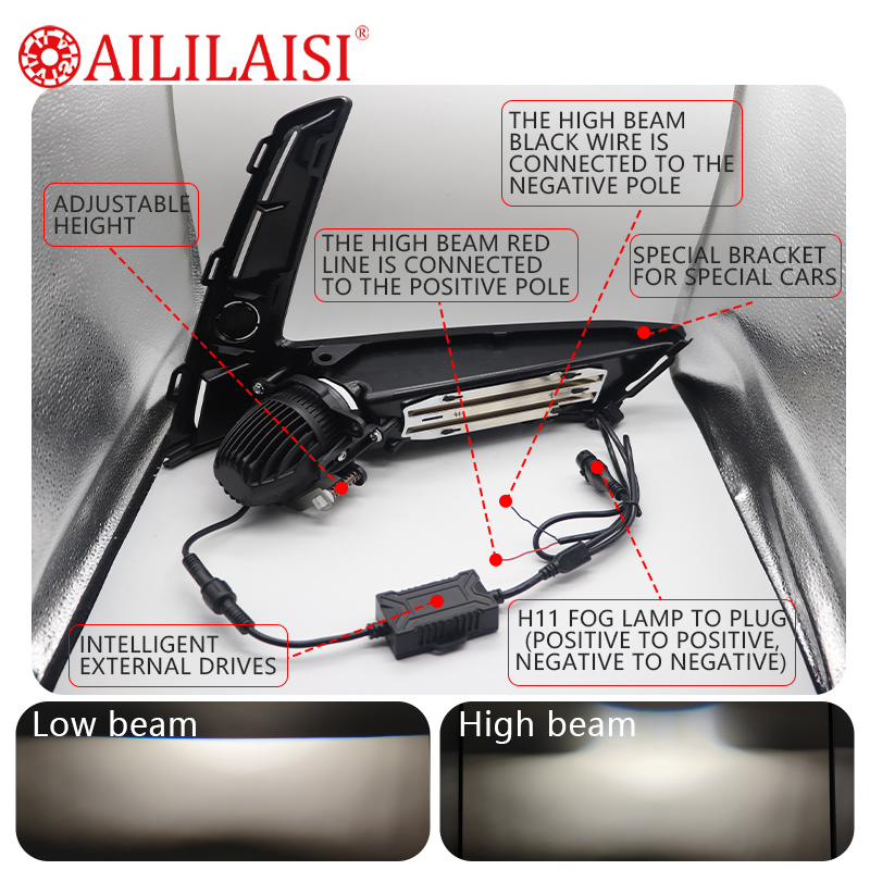 Aililaisi Lens Fog Lamp Projector Light Laser Bi Led Bifocal for Honda CRV 2023 2024 2025 Car Headlight Modification Beam Lights