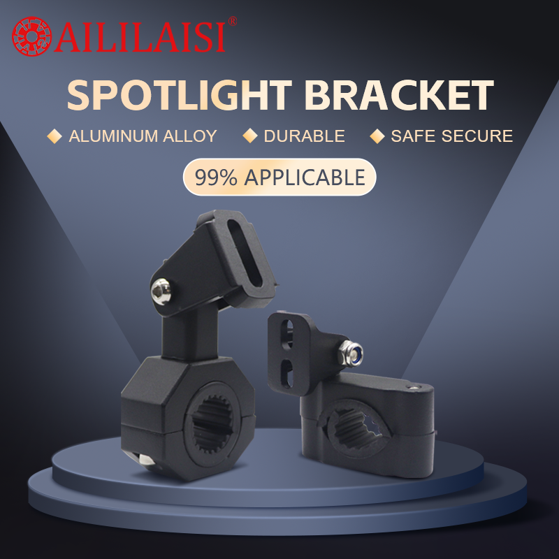 Universal Parts Adjustable Bumper Modified Led Light Headlight Mount Kit Motorcycle and Car Spotlight Installation Bracket Fixed