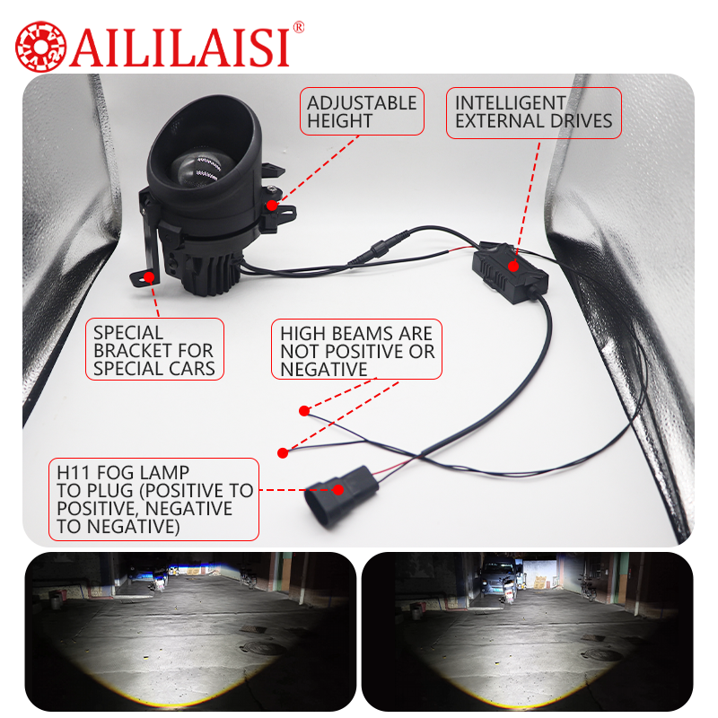 Aililaisi Bi LED Fog Lamp Projector Lights for Volkswagen Vw PoLo 9n3 Git Vento Caddy Golf Vplus Touran Citigo Car Headlight TKA