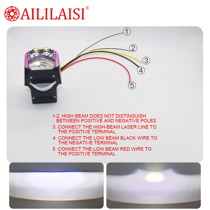 LED Projector Lens Bi-LED Headlight High Low Beam Dual Lens for Car Motorcycle Compatible With 12V/24V Vehicles Wholesale Ready