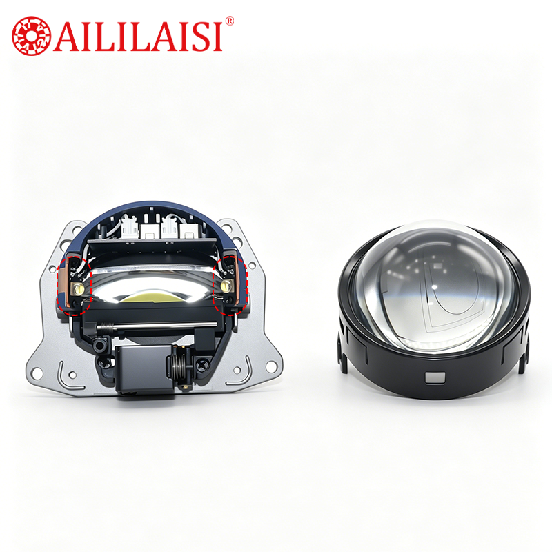 New 3Inch Super Bright Laser Bi-LED Projector Lens Automobile Headlight Modification with Steering Auxiliary Cornering Light Car