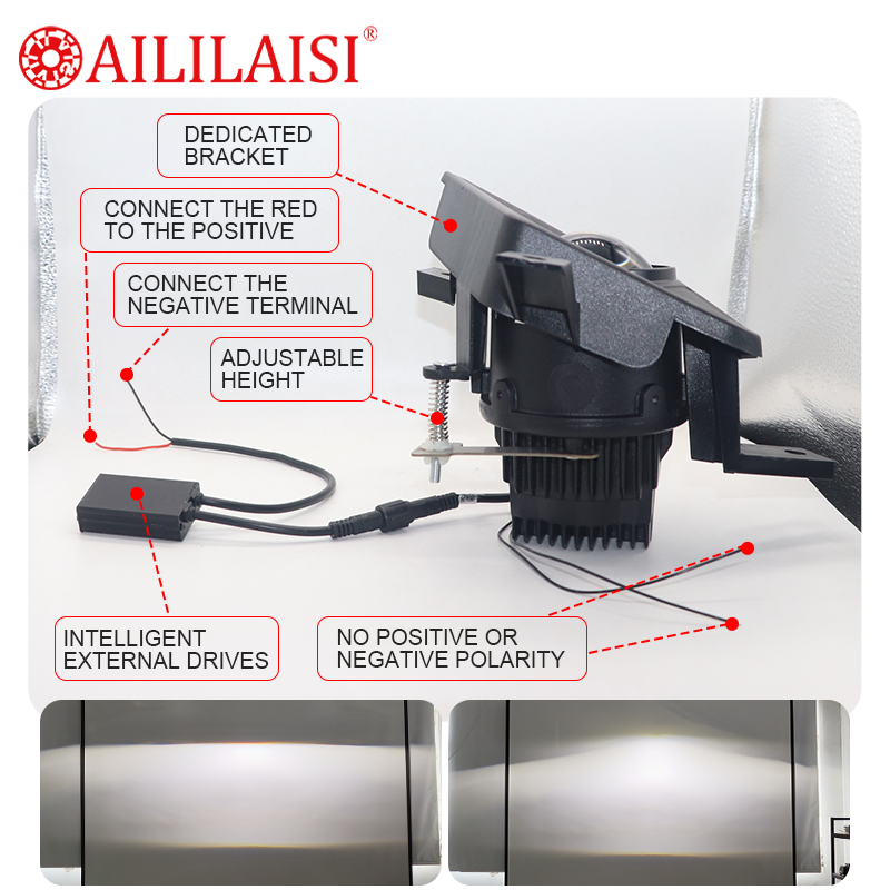 LED Dual Beam Projector Fog Lights for BMW 3 Series E90 2009-2012 3.0L Car Front Bumper Fog Lamp Assembly Plug Play White Light