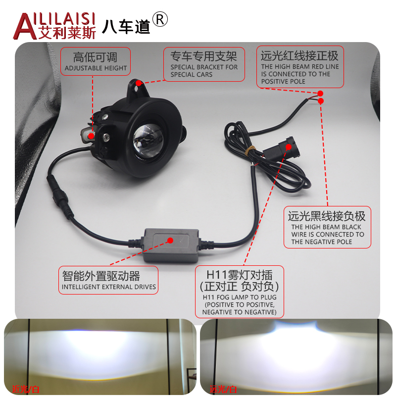 applicable Lens fog lamp projector light bi led bifocal crafter fabiai for transporter multivan polo skoda praktik roomster03-12