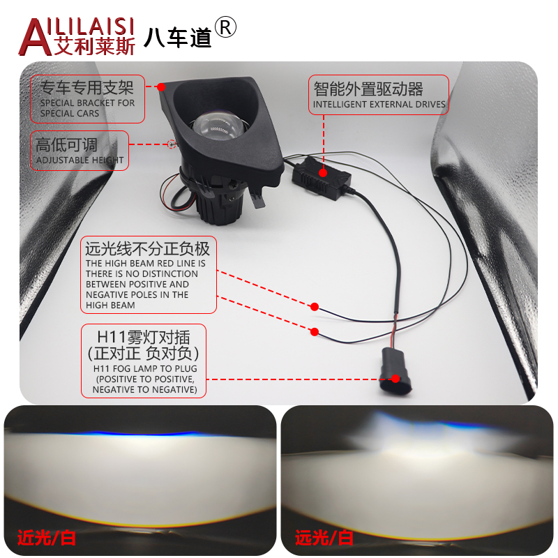 Aililaisi Bi Led Projector Fog Light Car Lamp Laser Bifocal Lens for BMW 7 Series 2009-2015year 730LI 740L1 750L 760 matrix Beam