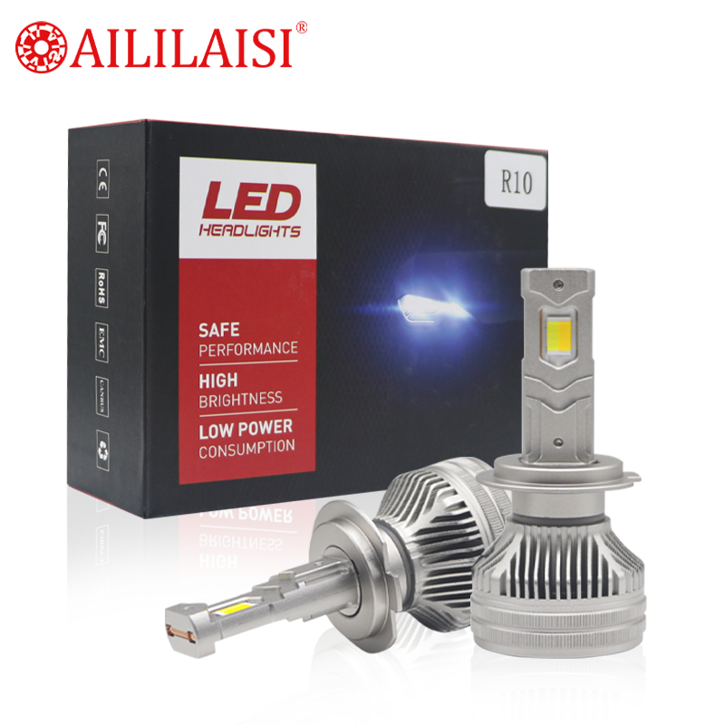 Aililaisi Light Bulb Dual Colors Flash APP Control R10 LED Headlights for Car Auto Adjustable Headlamp 3000K-8000K Mazda Demio