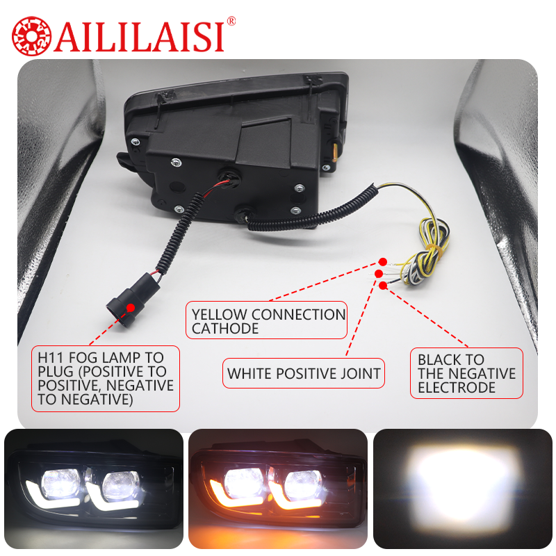 Bifocal Conversion Fog Lamp Projector Light Bi LED Lens Beam Laser Modification for Toyota Land Cruiser Ickup LC100 200 Car 2024