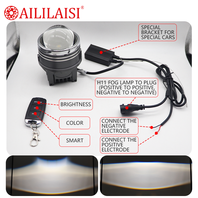 3.0Inch Led Fog Light Projector Lamp Laser for Universal Ford Focus Mk2 Mustang Gt Parts Ecosport Headlight Explorer Everest