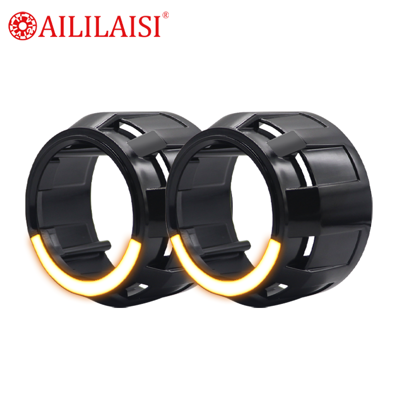 2.5Inch Decoration Cover Lamps Headlamp Daytime Running Light for Universal Motorcycle Car Decorative Led Turn Signals Yellow