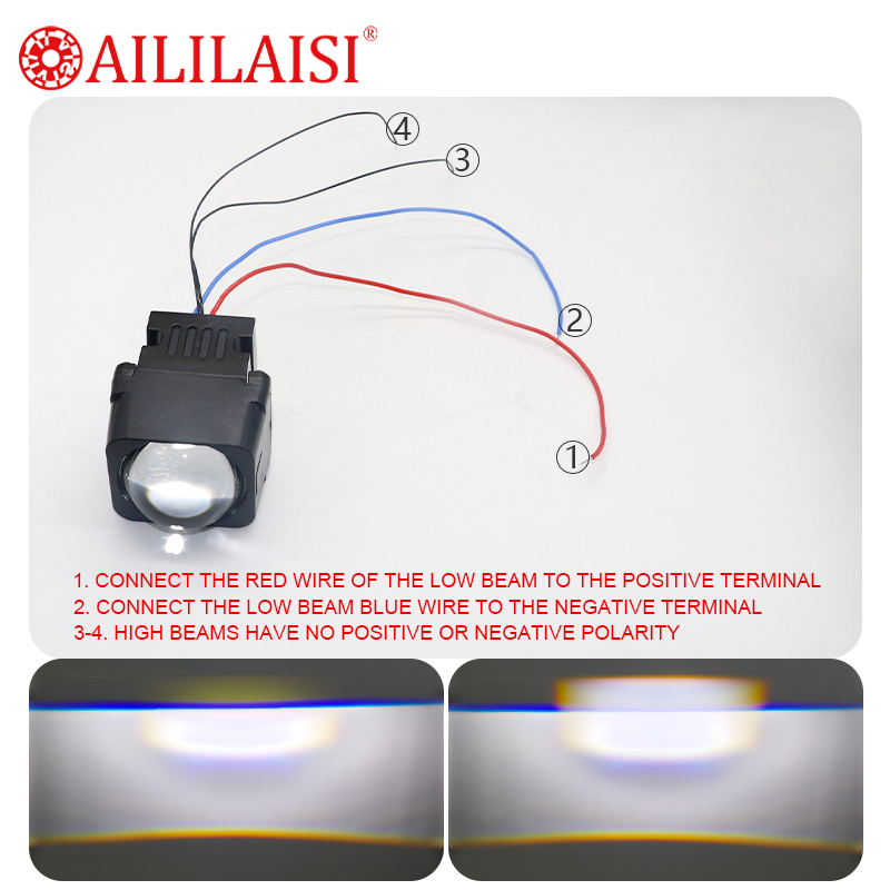 1.5Inch Double Headed Lens Bi LED Bifocal Projector Headlight High/Low Laser Beam 6000K Ambient Lighting for ford fusion BMW E91