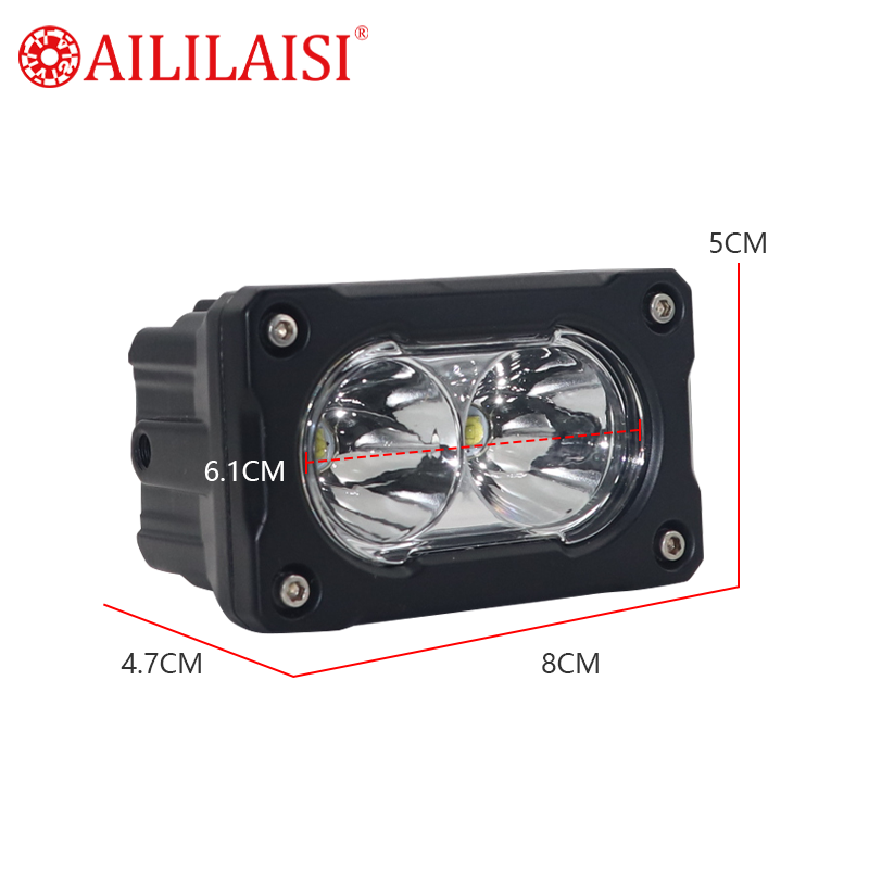 White Led Work Lamp Fog Light Pods White Yellow Motorcycle Row Kit Housing Multi-Function Running Spot Lights Combo Beam Car