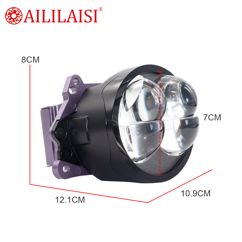 3 Inch Bi Lens Projector LED High Low Beam Headlamp Spotlight High Power Three Led Laser Square Projector Super Bright Headlight