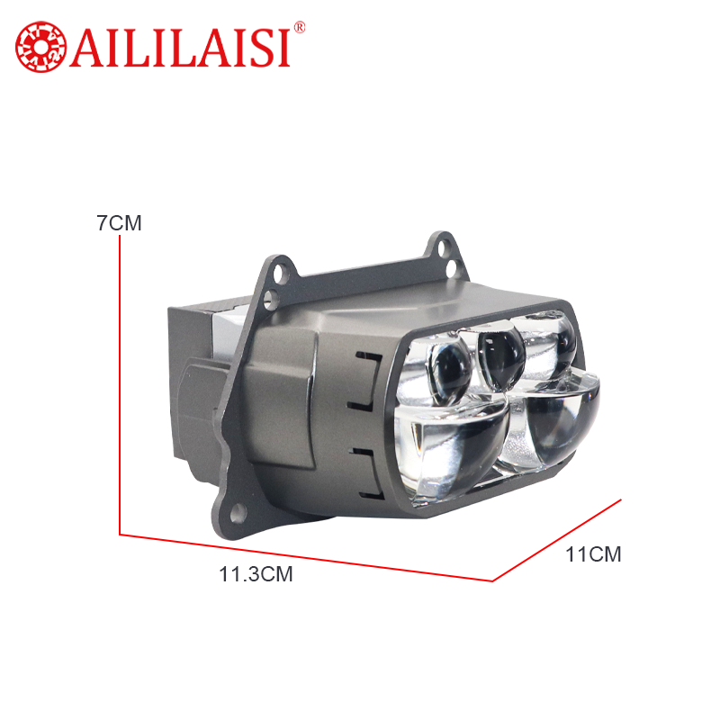 3 Inch 5Lens Bifocal Projector Bi LED High Low Beam Headlamp Spotlight High Power Laser Square Projector Super Bright Headlight