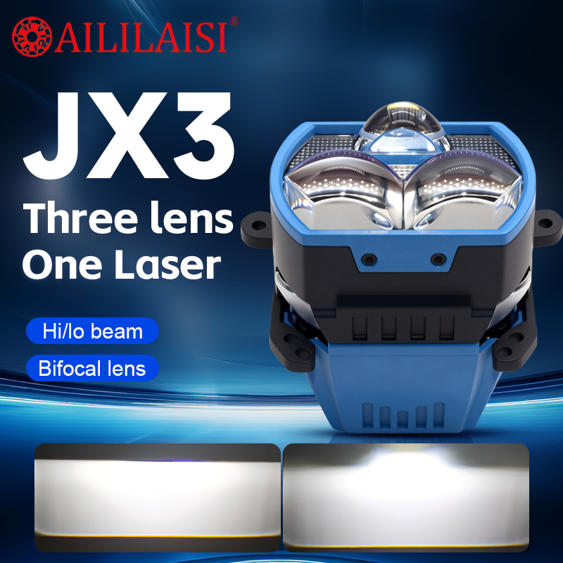 3 Inch Three Lens Headlights Dragon BallsShort Style Cross Border Factory Direct Bi LED Bifocal Dragon Ball 12V 6500K Universal