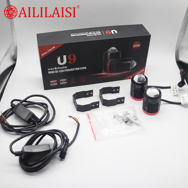 Aililaisi U9 LED T10 1157 Sports Motorcycle Headlight 12/24 Volts for Camry 2010 White/Yellow Dropshipping Light Bulbs 6000k