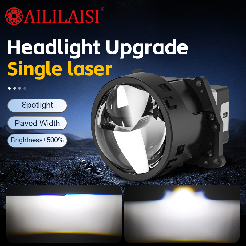 Aililaisi High Power LED Lens Laser Headlight Dual Light 3Inch Bifocal Automobile Modification H7 for Honda Accord Nissan Nv350