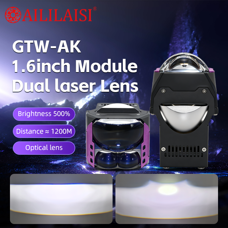 LED Projector Lens Bi-LED Headlight High Low Beam Dual Lens for Car Motorcycle Compatible With 12V/24V Vehicles Wholesale Ready