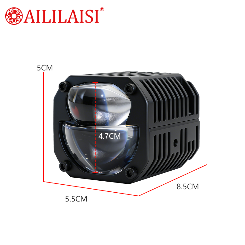 Off-Road Dual Lens Bulb High Power Light Universal Bi-LED Headlight High Low Beam Projector for Car Motorcycle Modification