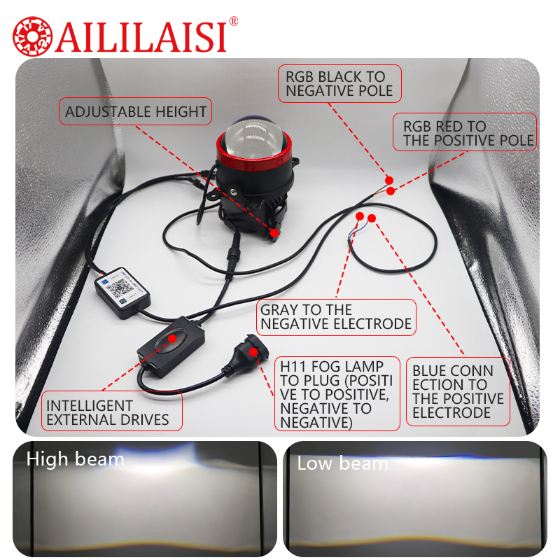 RGB GTW Fog Light Lamp Trim 2017 for Civic Si LED Car Universal High Low Laser Beam Colorful Demon Eyes 12v Driving Automobile