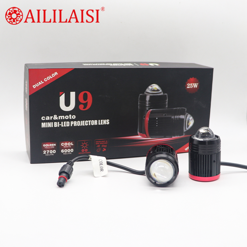 Aililaisi U9 LED T10 1157 Sports Motorcycle Headlight 12/24 Volts for Camry 2010 White/Yellow Dropshipping Light Bulbs 6000k