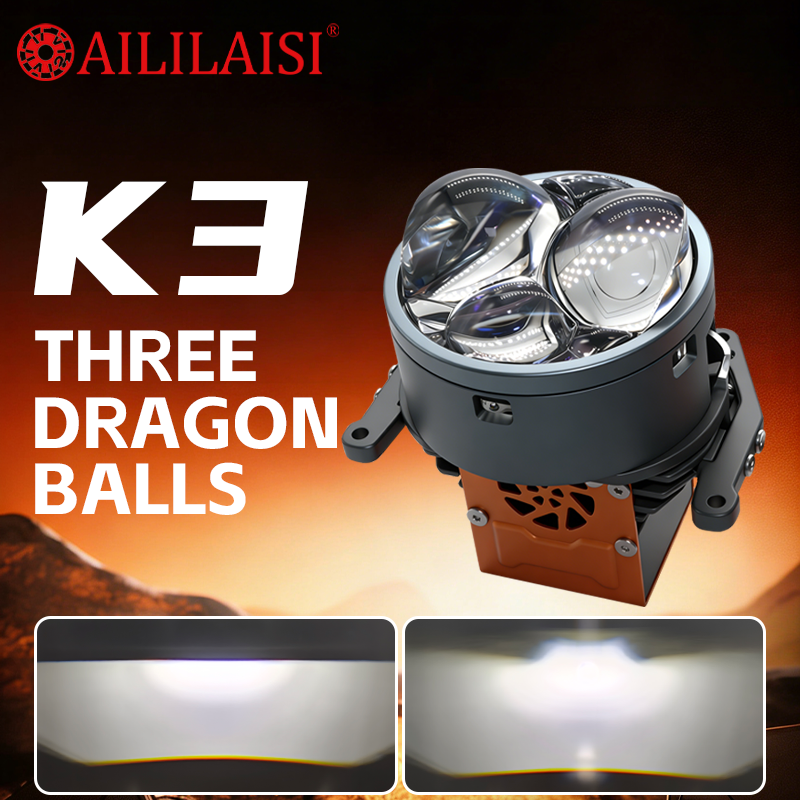 3 Inch Bi LED Projector Lens 6000K Car Headlight Retrofit Lens High Low Beam LED Projector Headlight for Auto Headlight Upgrade