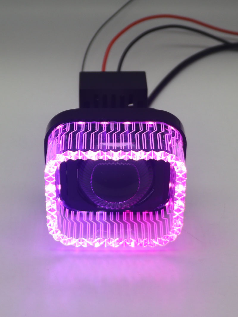 Aililaisi 1.5inch light guide angel eye integrated cover Install daytime running Headlights Lens Cover with for Universal car