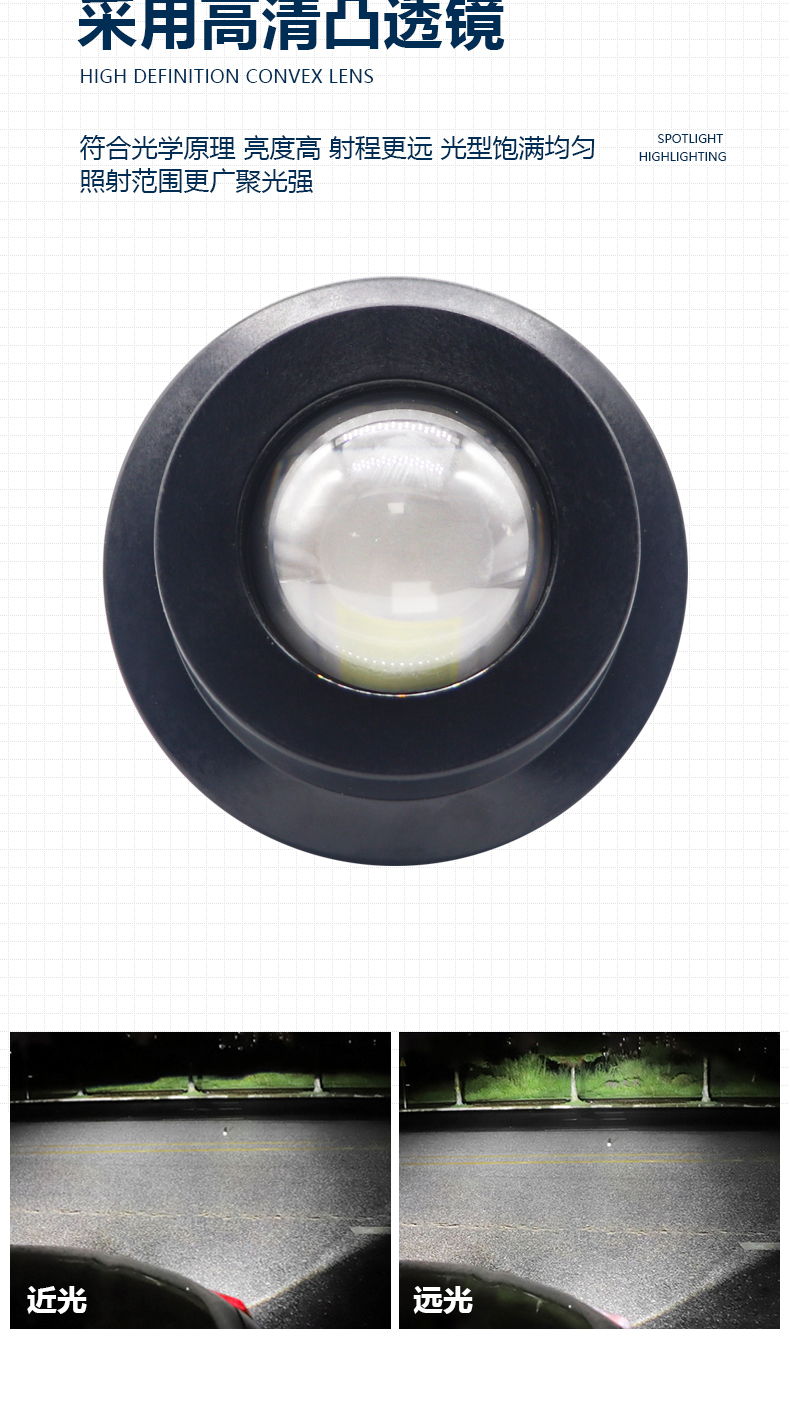 Aililaisi 2.0inch Bi-led Fog Lamp light projector beam upgrade retrofit plug play waterproof For Toyota Highlander2012 2013 2014