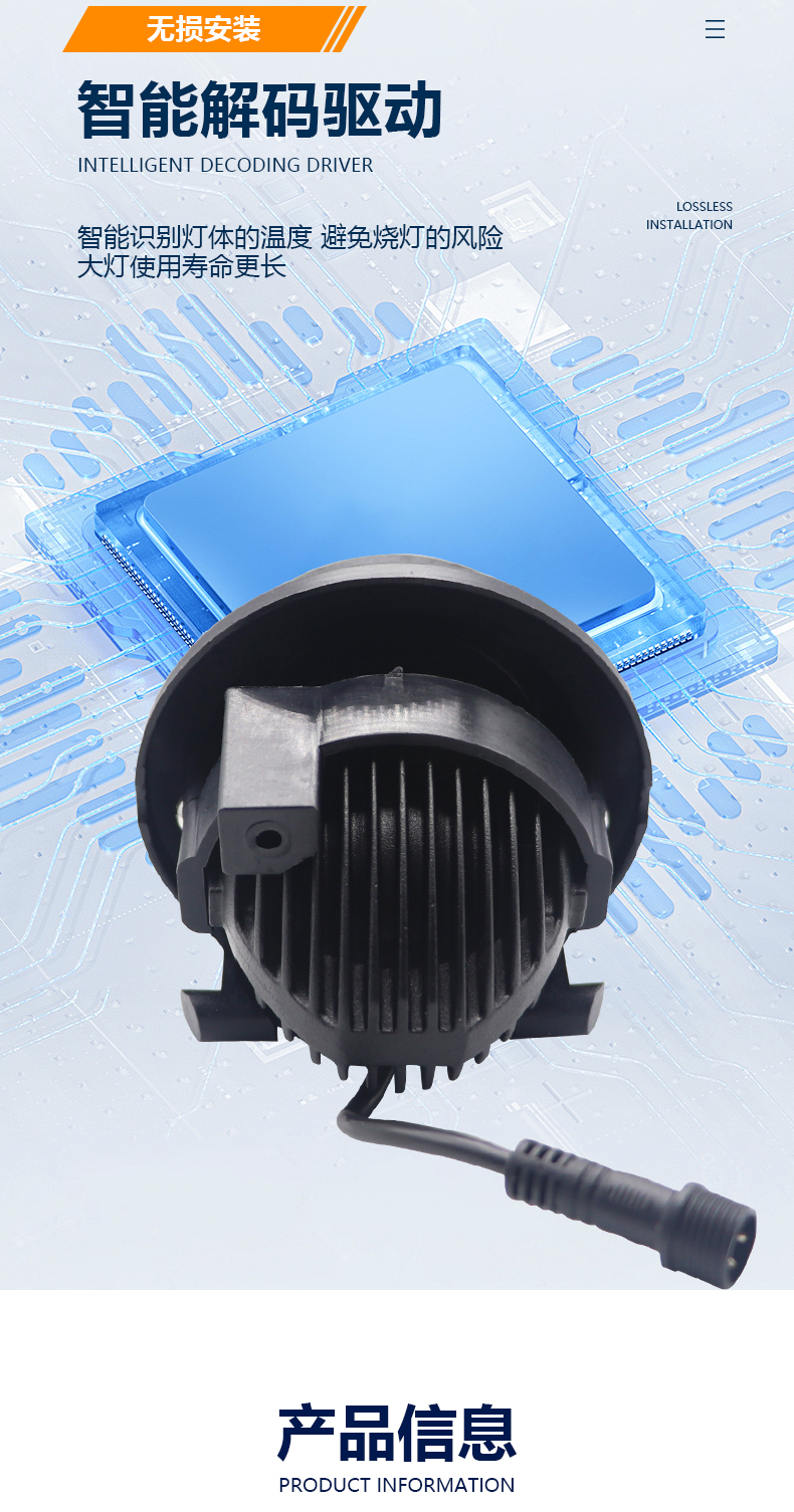 Aililaisi 2.0inch Bi-led Fog Lamp light projector beam upgrade retrofit plug play waterproof For Toyota Highlander2012 2013 2014