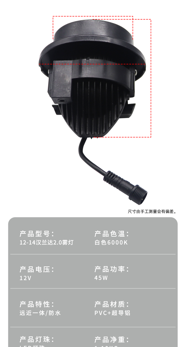 Aililaisi 2.0inch Bi-led Fog Lamp light projector beam upgrade retrofit plug play waterproof For Toyota Highlander2012 2013 2014