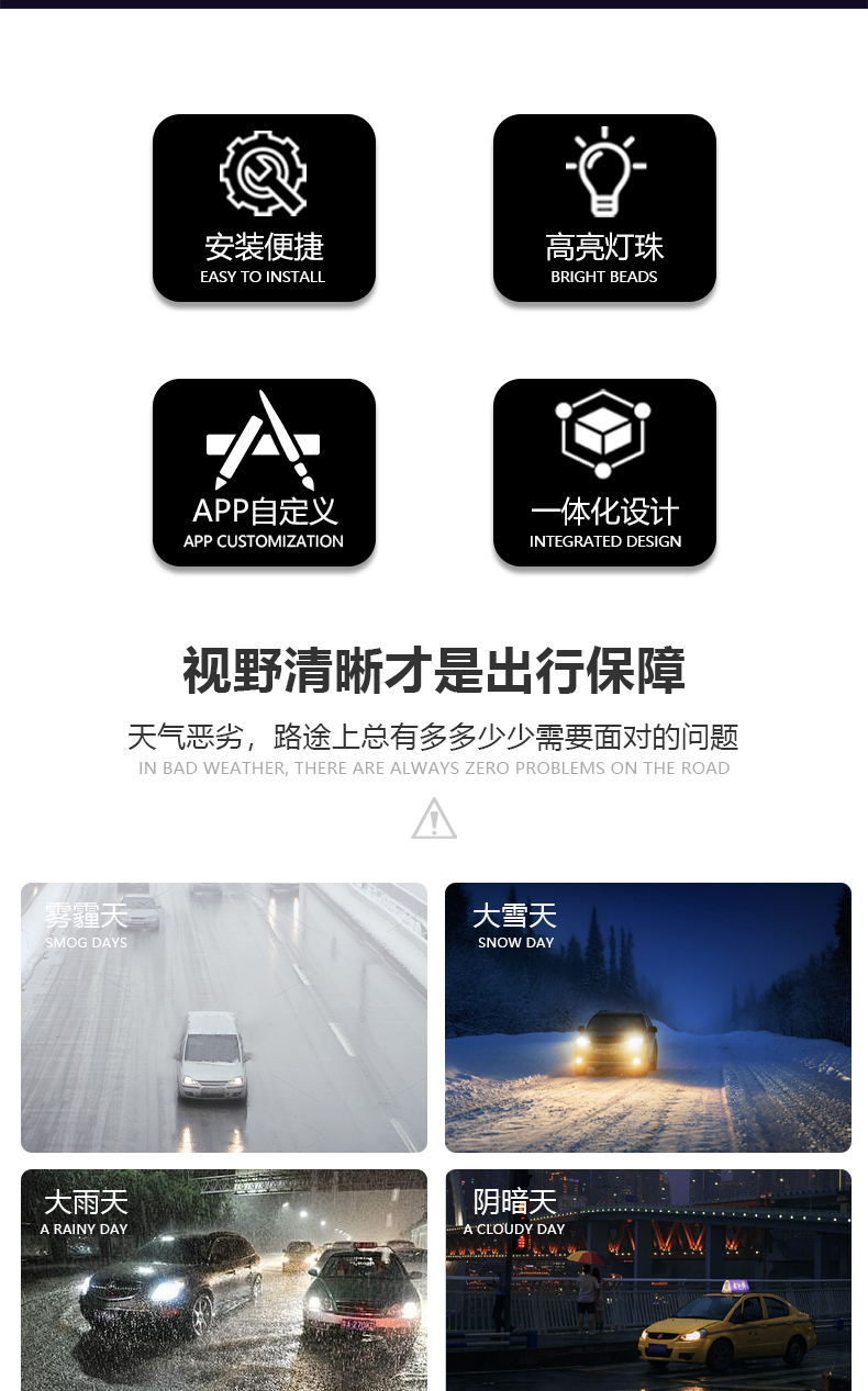 Aililaisi for Universal car 3.0 inch light guide angel eye integrated cover Headlights Crystal Projector Lens Cover App Control