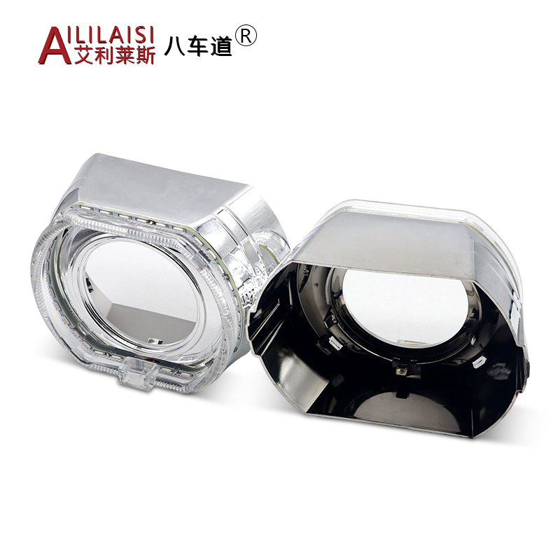 Suitable for 3inch BMW Sport Light Guide Angel Eye Daytime Running Light Integrated Cover LED Laser Colorful Dual Color Illusion