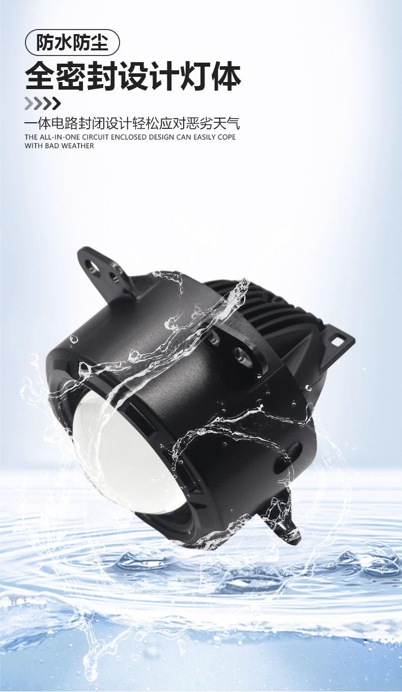 Waterproof Car Fog Lamp Bi LED Headlight White Projector Lens 3 Inch Fog Lights For DAF XF150 Cargo truck FULL Universal Models