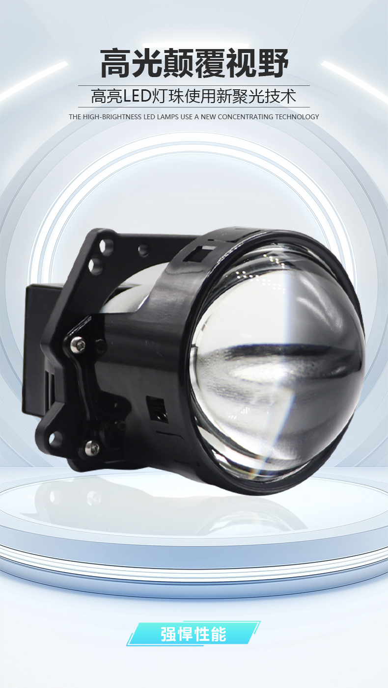 12V 3inch Bi Led Projector Lens Headlight For Car Accessories Headlamp Retrofit 6000K 46W H7 H4 LED Auto motorcycle goods train