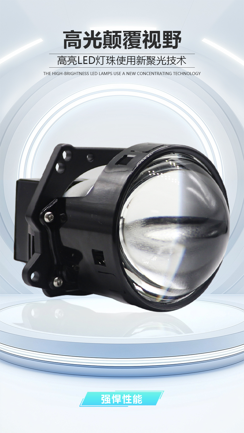 12V 3inch Bi Led Projector Lens Headlight For Car Accessories Headlamp Retrofit 6000K 46W H7 H4 LED Auto motorcycle goods train