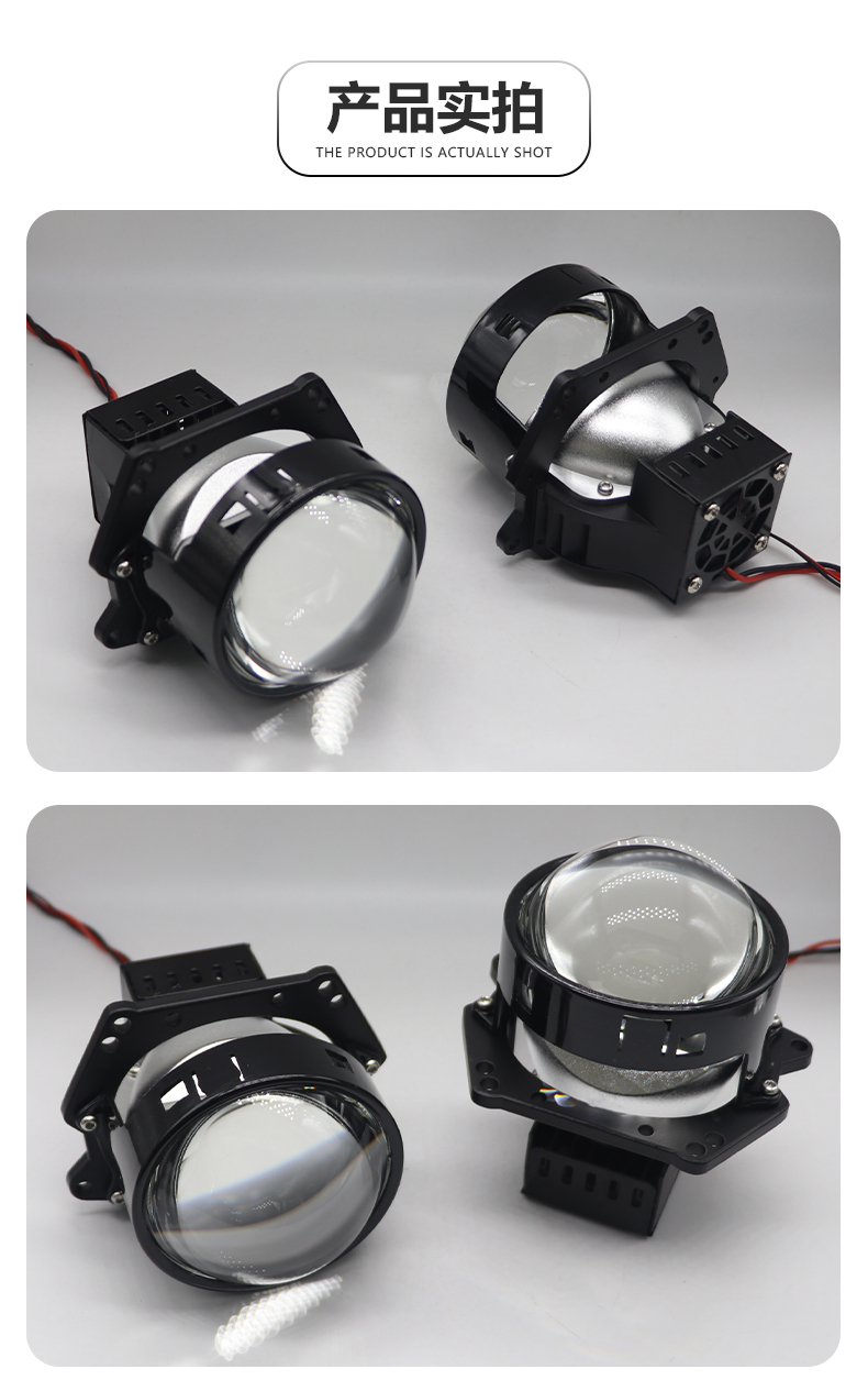 12V 3inch Bi Led Projector Lens Headlight For Car Accessories Headlamp Retrofit 6000K 46W H7 H4 LED Auto motorcycle goods train