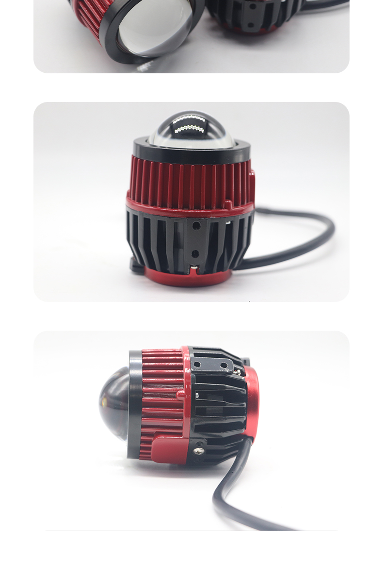 70W projector unique 2.0 inch car white light dual cup LED fog lens modification high beam cannon universal laser headlight