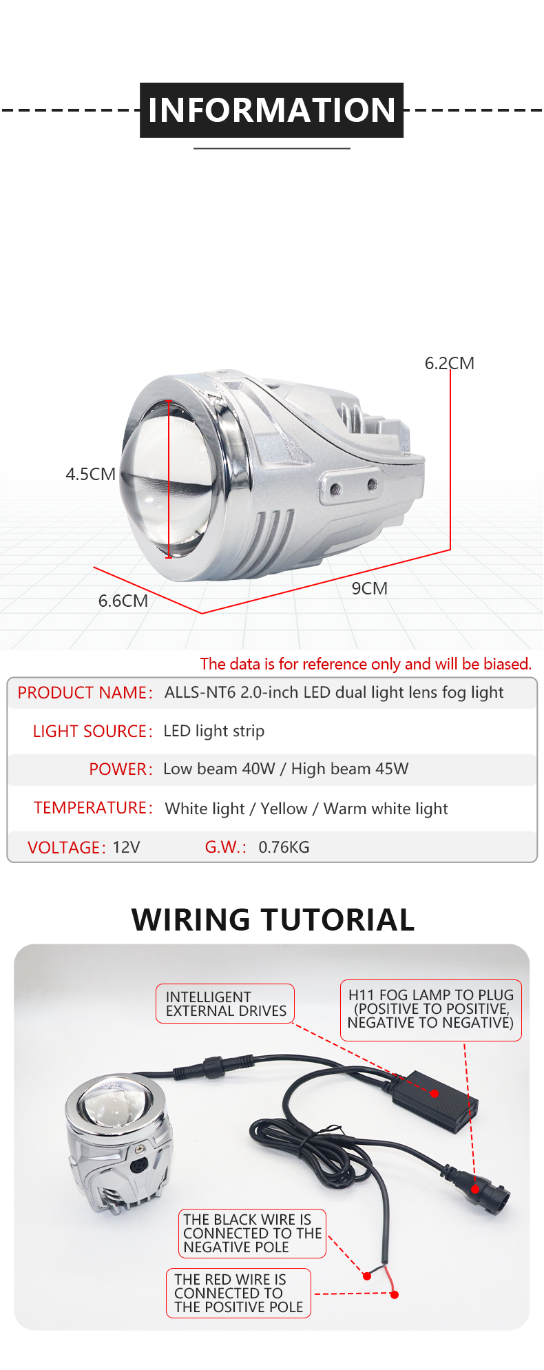 2 Inch BI LED Projector Fog Light Waterproof High Low Beam H11 Fog Lamp for Nissan Murano Infiniti Q50 Q60 QX50 QX60 Q70L QX80