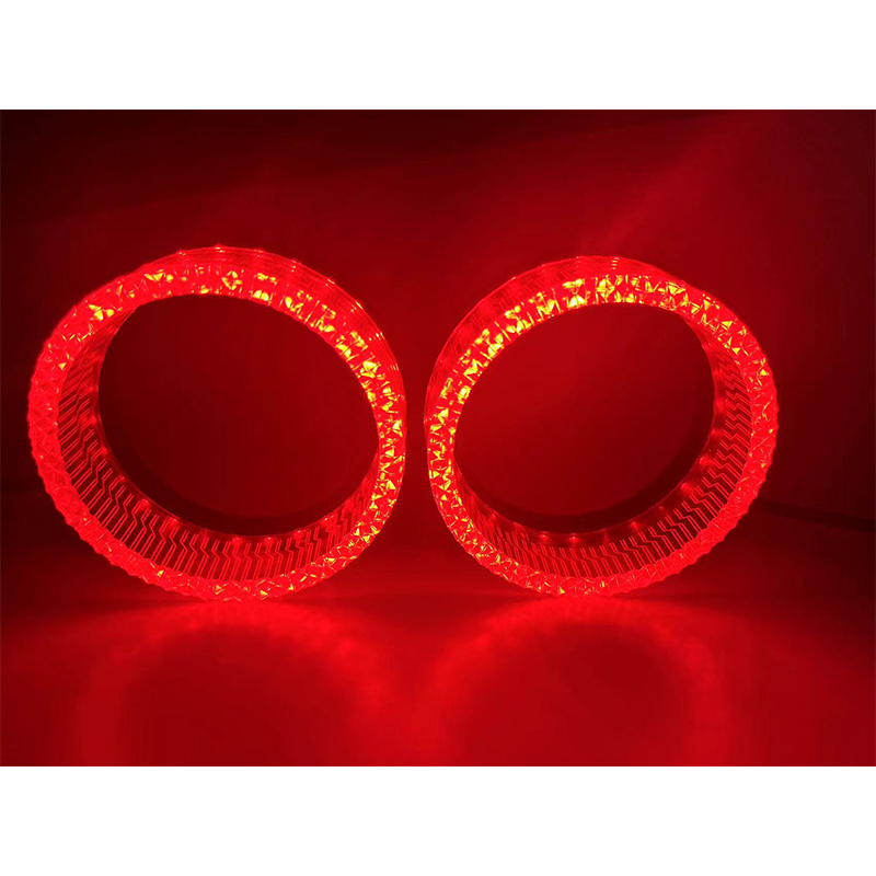 Aililaisi for Universal car 3.0 inch light guide angel eye integrated cover Headlights Crystal Projector Lens Cover App Control