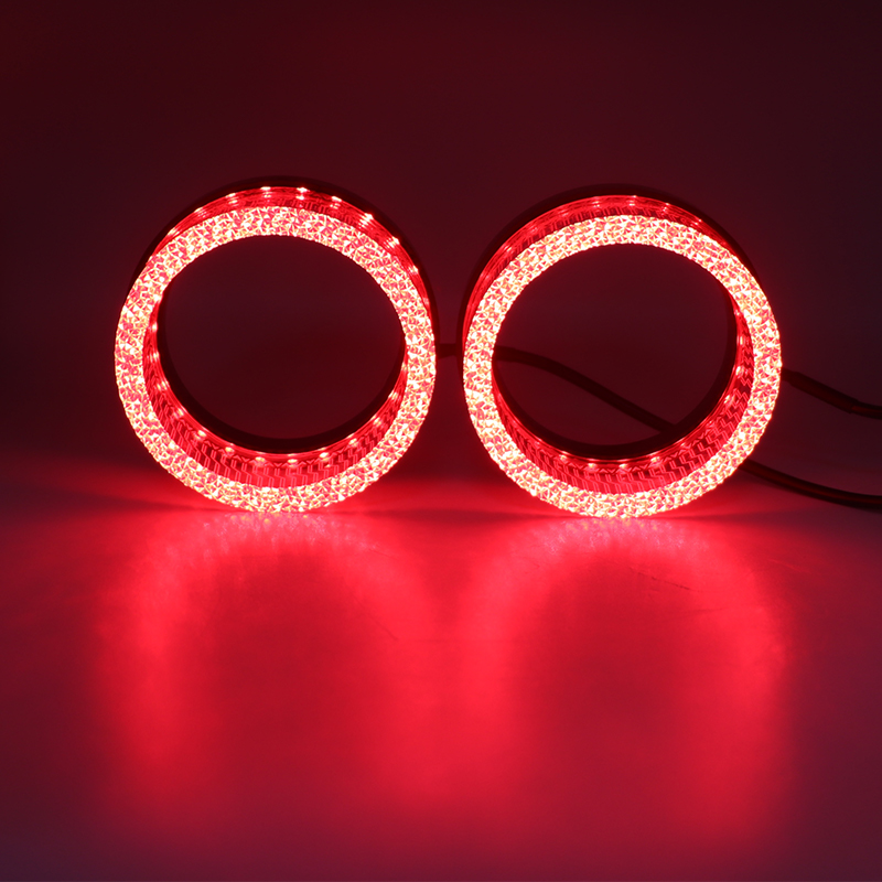 Aililaisi for Universal car 2.5inch light guide angel eye integrated cover C-shaped Install daytime running lights Headlights