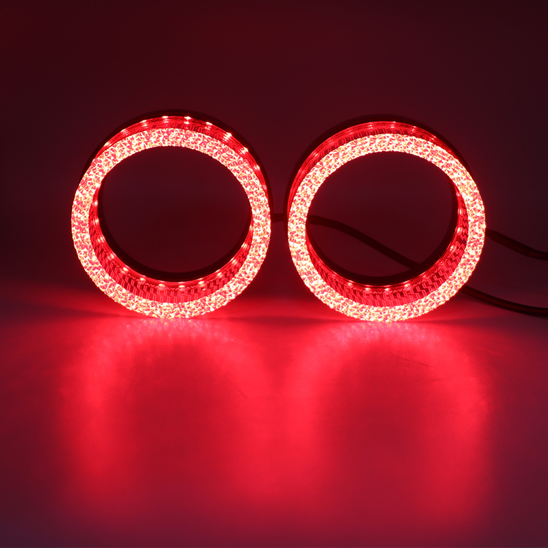 Aililaisi for Universal car 2.5inch light guide angel eye integrated cover C-shaped Install daytime running lights Headlights