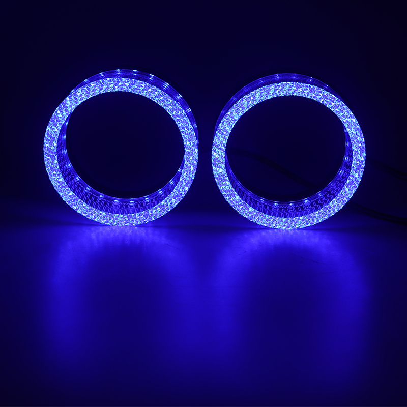 Aililaisi for Universal car 2.5inch light guide angel eye integrated cover C-shaped Install daytime running lights Headlights